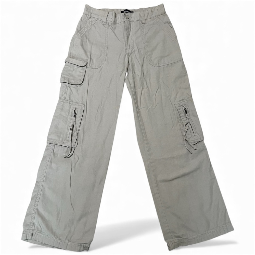 Aeropostale Men’s Khaki Utility Cargo Pants With Elastic Waist Size XS